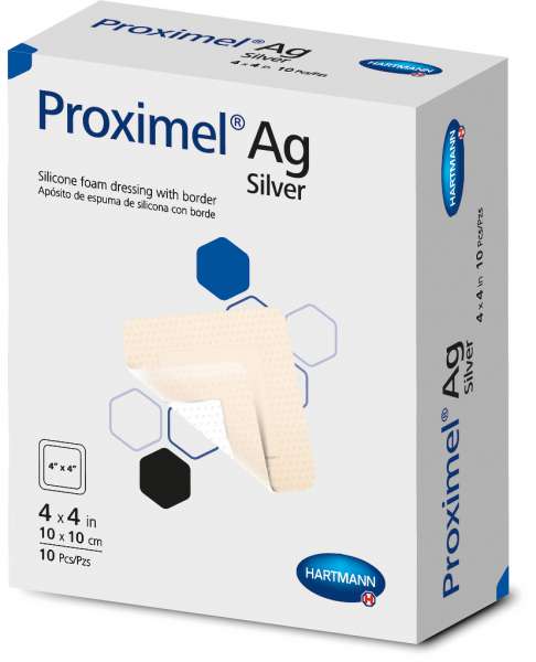 u200bProximelu00ae Ag Five-Layer Antimicrobial Bordered Dressing u200bProximelu00ae Ag Five-Layer Antimicrobial Bordered Dressing Product Image