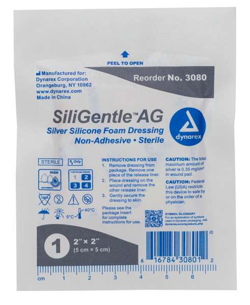 SiliGentle AG 2u201dx2u201d Silver/Foam Dressing SiliGentle AG 2u201dx2u201d Silver/Foam Dressing Product Image