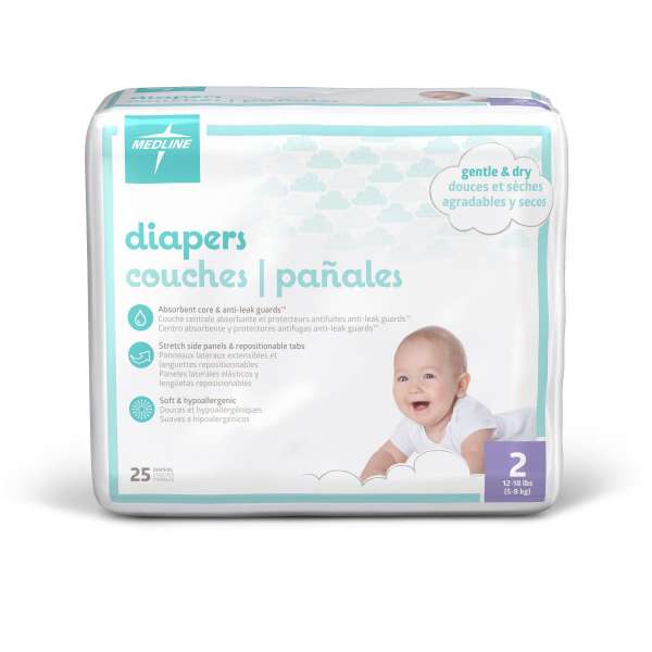 Medline Disposable Baby Diapers Medline Disposable Baby Diapers Product Image