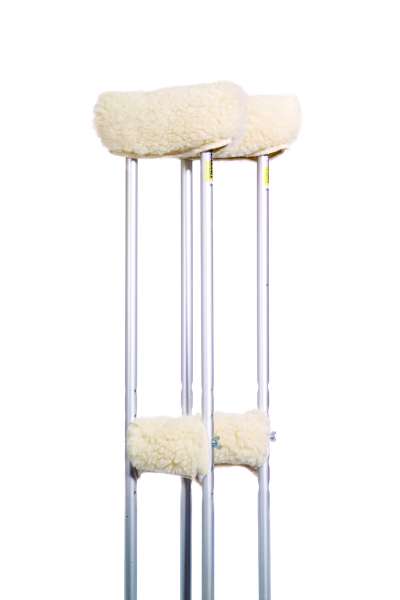 Sheepetteu00ae Synthetic Lambskin Crutch Covers - Arm & Grip Sheepetteu00ae Synthetic Lambskin Crutch Covers - Arm & Grip Product Image