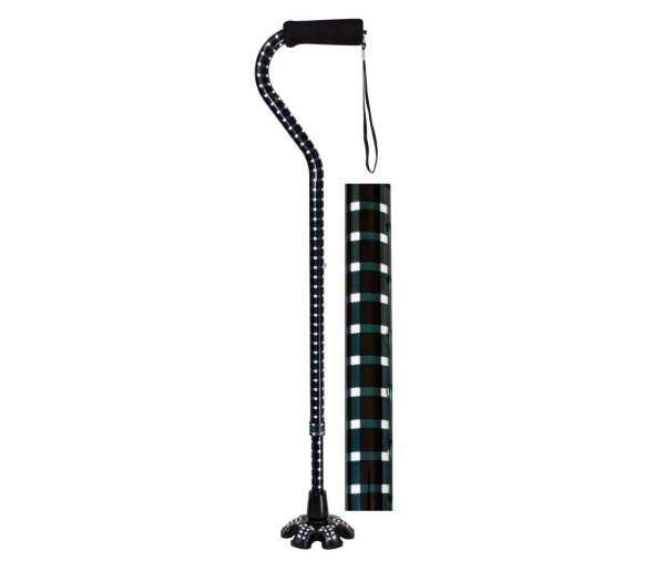 Coutureu2122 Offset Fashion Canes with Matching Super BigFootu2122 Tip Hounds Tooth Coutureu2122 Offset Fashion Canes with Matching Super BigFootu2122 Tip Hounds Tooth Product Image