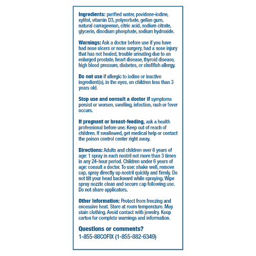 CofixRX Back Panel Ingredients