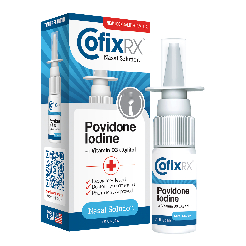 CofixRX Antiviral Nasal Solution - Box and bottle CofixRX Antiviral Nasal Solution box and bottle for immune support and protection Product Image