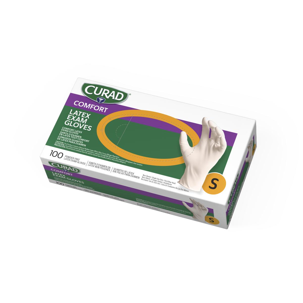 CURAD Powder-Free Textured Latex Exam Gloves CURAD Powder-Free Textured Latex Exam Gloves Product Image