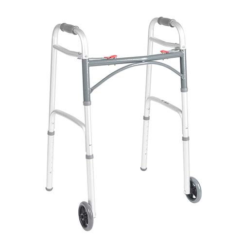 Deluxe Folding Walker, Two Button with 5 Wheels Deluxe Folding Walker, Two Button with 5 Wheels Product Image
