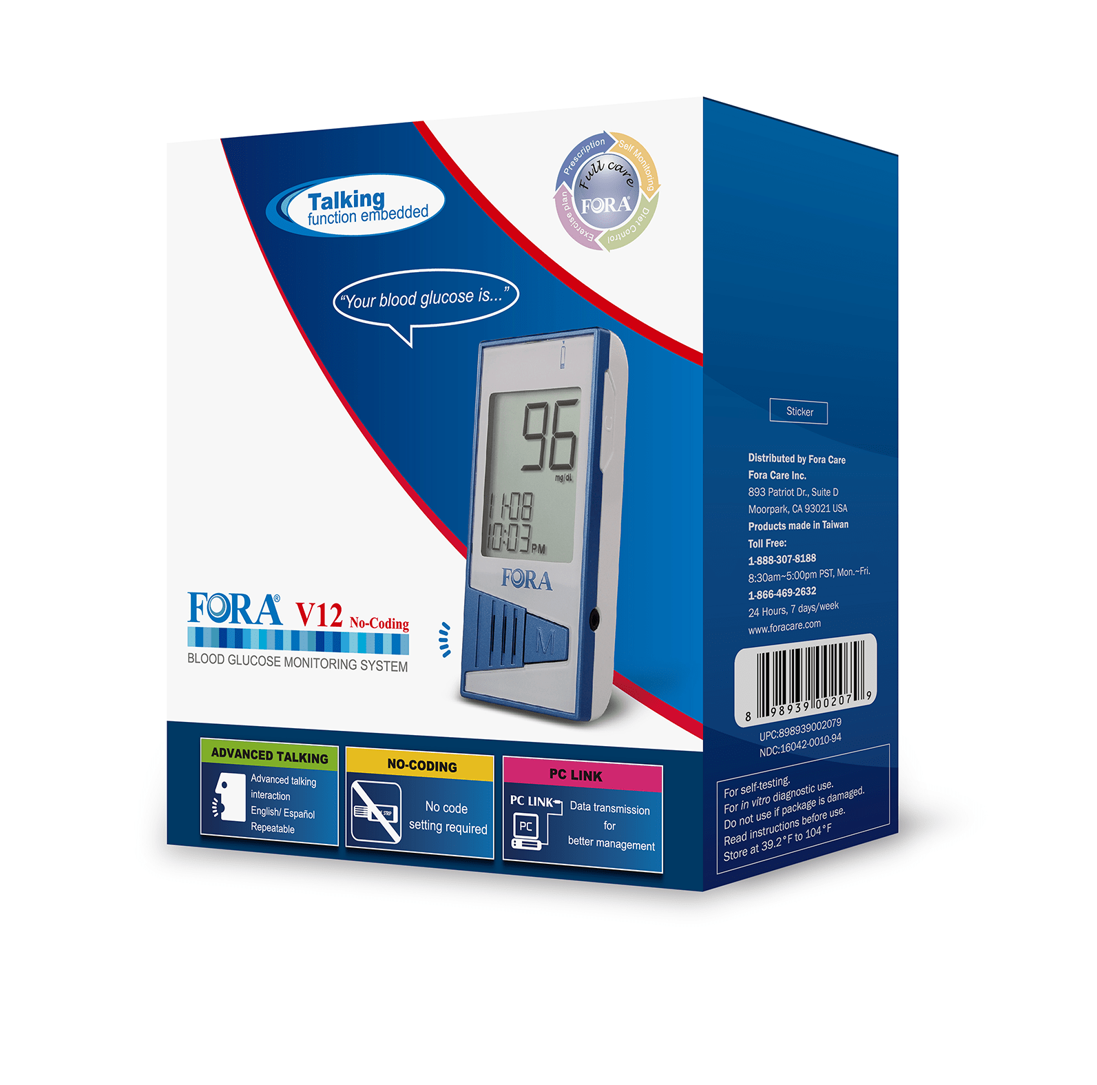 FORA V12 Glucose Meter | Binson's Medical Equipment & Supplies