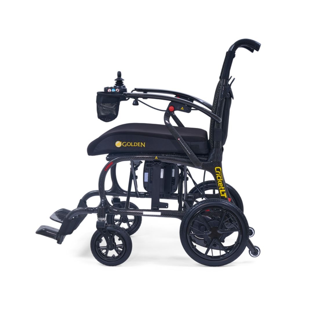 Golden Technologies Cricket™ LT Carbon Power Wheelchair Side Profile Product Image