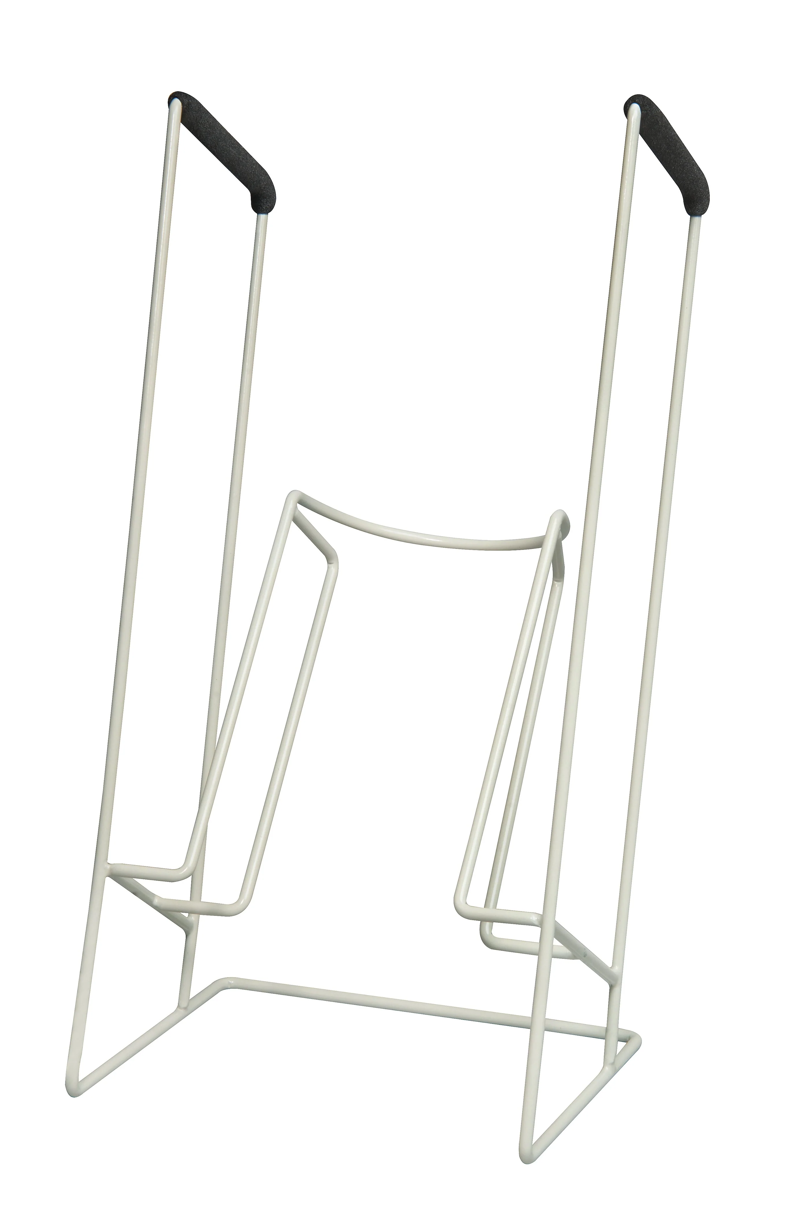 White JOBST Stocking Donner with a smooth wire frame and black foam-padded handles, designed for regular calf sizes to simplify putting on compression socks. Product Image