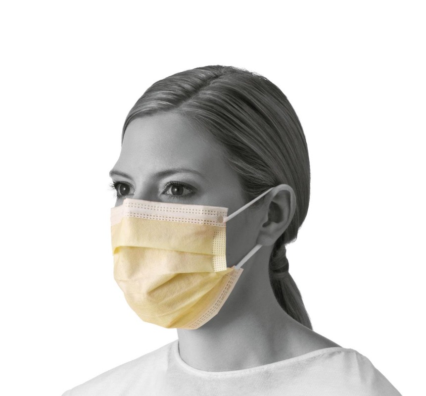 Medline Isolation Face Mask 3 Ply Yellow Medline Isolation Face Mask 3 Ply Yellow Product Image