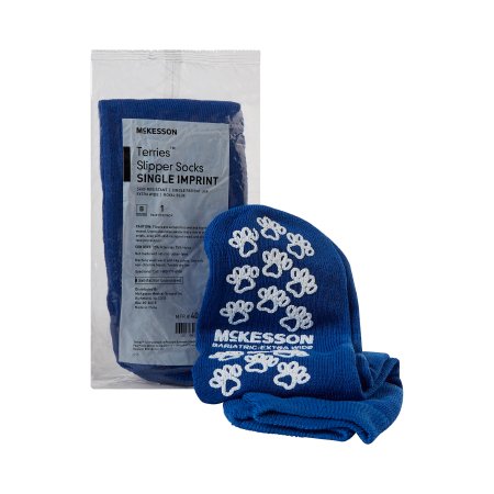 Slipper Socks McKesson Terries Bariatric / Extra Wide Royal Blue Above the Ankle Slipper Socks McKesson Terries Bariatric / Extra Wide Royal Blue Above the Ankle Product Image