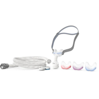 ResMed AirFit N30 mask setup pack for AirMini including headgear, nasal cradles in multiple sizes, hose tubing, and HumidX cartridges.