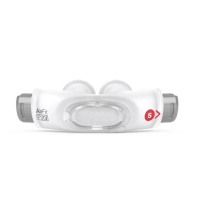 Front view of a small ResMed AirFit P30i replacement nasal pillow cushion with red size indicator.