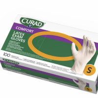 CURAD Powder-Free Textured Latex Exam Gloves