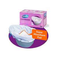 Image of Carebag Commode Liners with Super Absorbent Pad, 20 Count