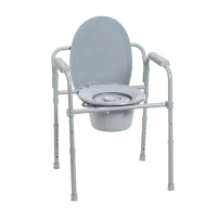 Folding Steel Commode front