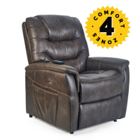 Dione Medium Power Lift Chair Recliner Graphite Seated POsition