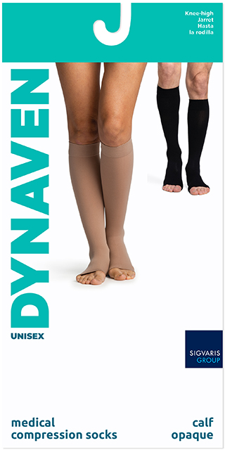 Women's DYNAVEN Compression Stockings Calf 30-40mmHg open toe retail box Women's DYNAVEN Compression Stockings Calf 30-40mmHg open toe retail box Product Image
