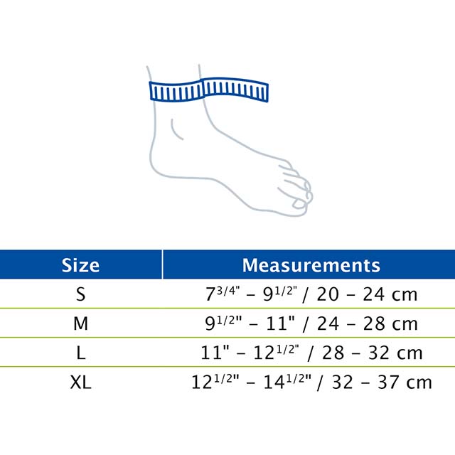 Actimove Everyday Supports Ankle Support measurements