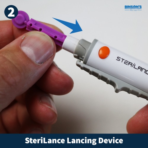 SteriLance Lancet Device Use Instructions step 2