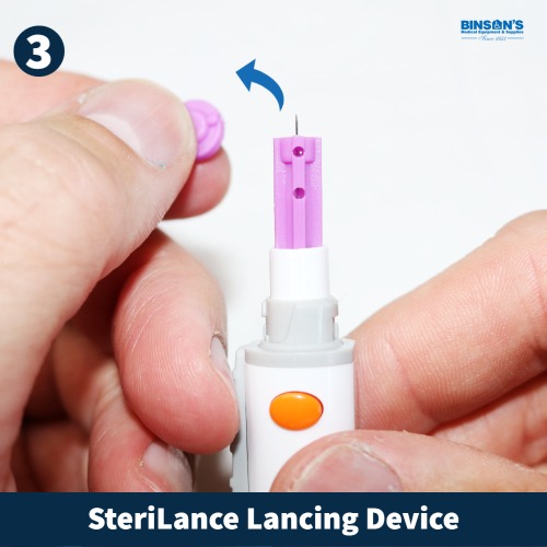 SteriLance Lancet Device Use Instructions step 3