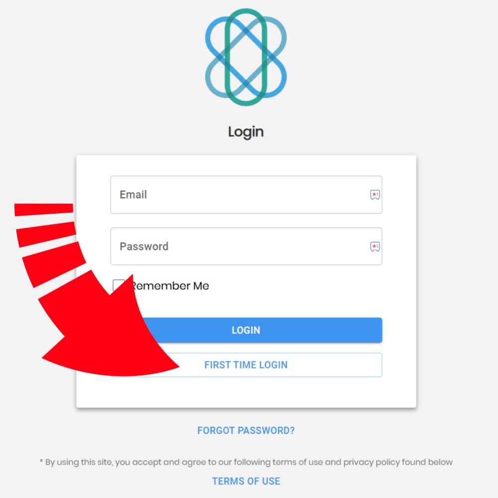 Login screen for the reorder portal