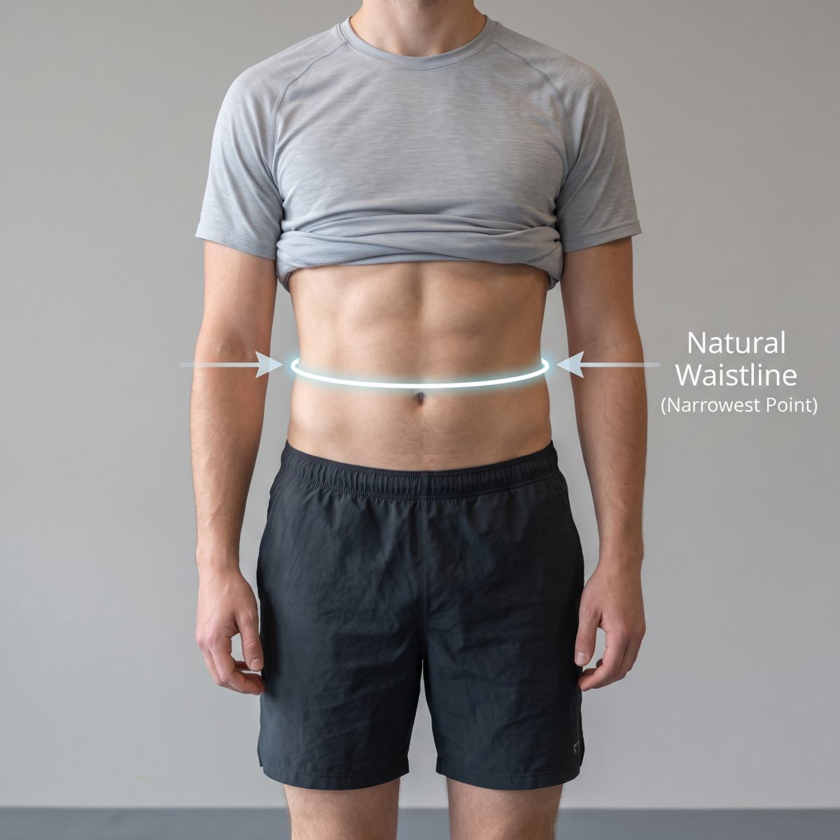 Illustration showing waist measurement points